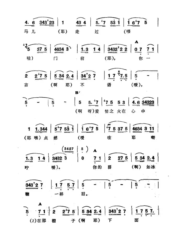我那戴花的情人（新疆伊犁 维吾尔民歌 第九套《我那戴花的情人》）