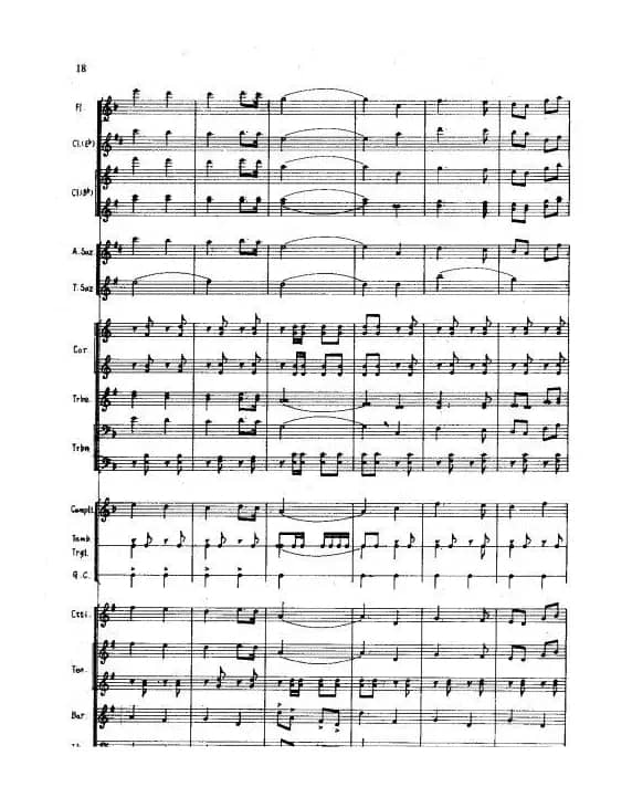 向国防现代化进军（军乐总谱线）16-20