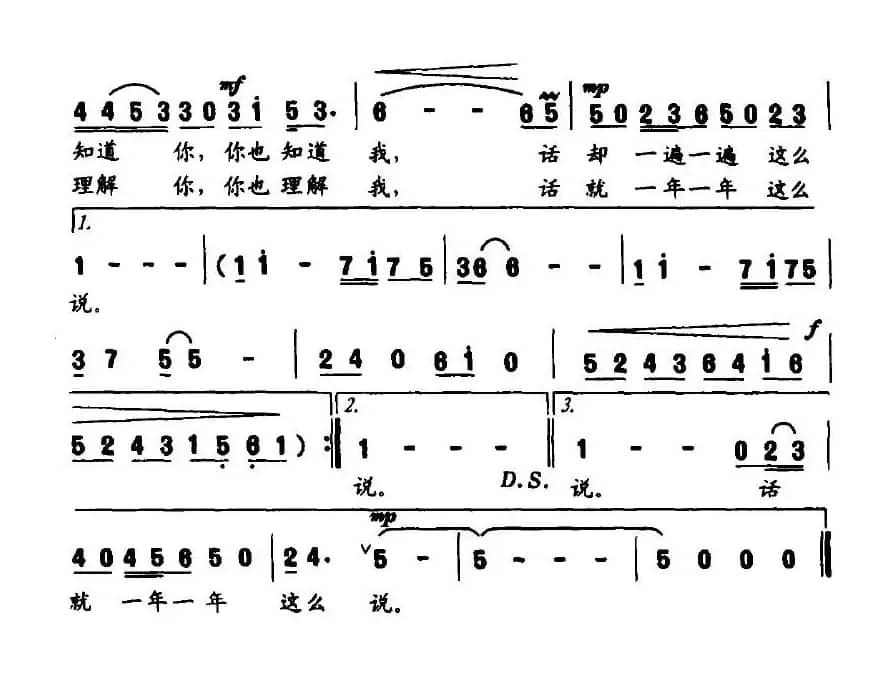 话就这么说（张枚同词 刘亚平曲）