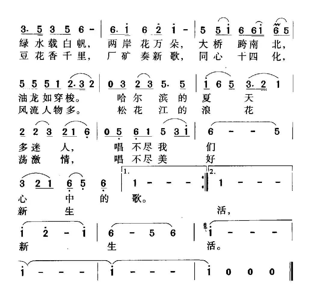 浪花里飞出欢乐的歌（电视片《哈尔滨的夏天》主题歌）