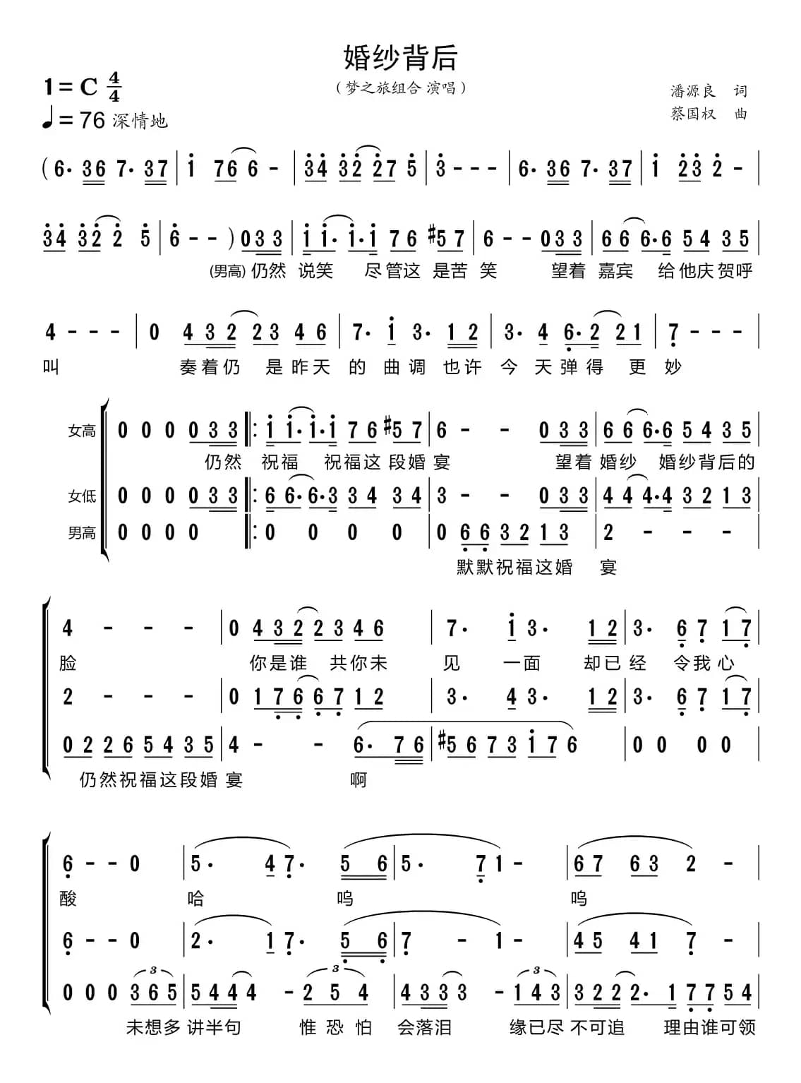 婚纱背后（梦之旅组合）