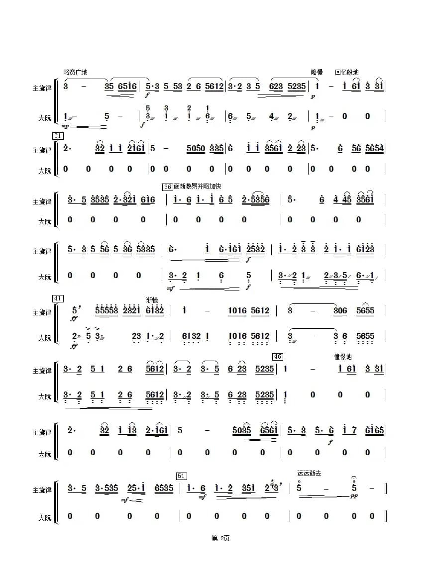 二泉映月（大阮分谱）