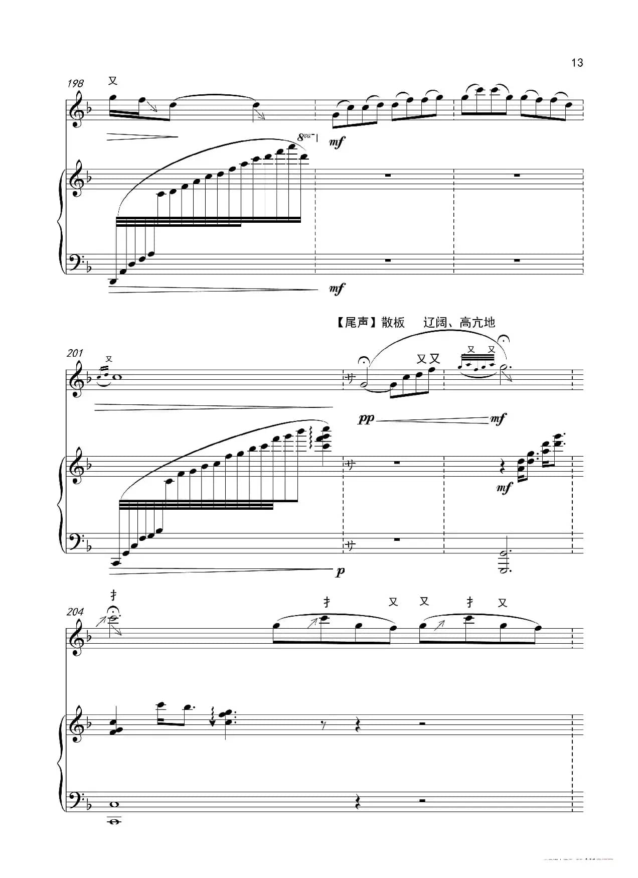 高原放歌（竹笛+钢琴伴奏）