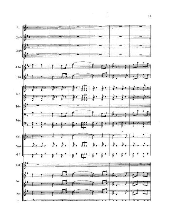 向国防现代化进军（军乐总谱线）11-15