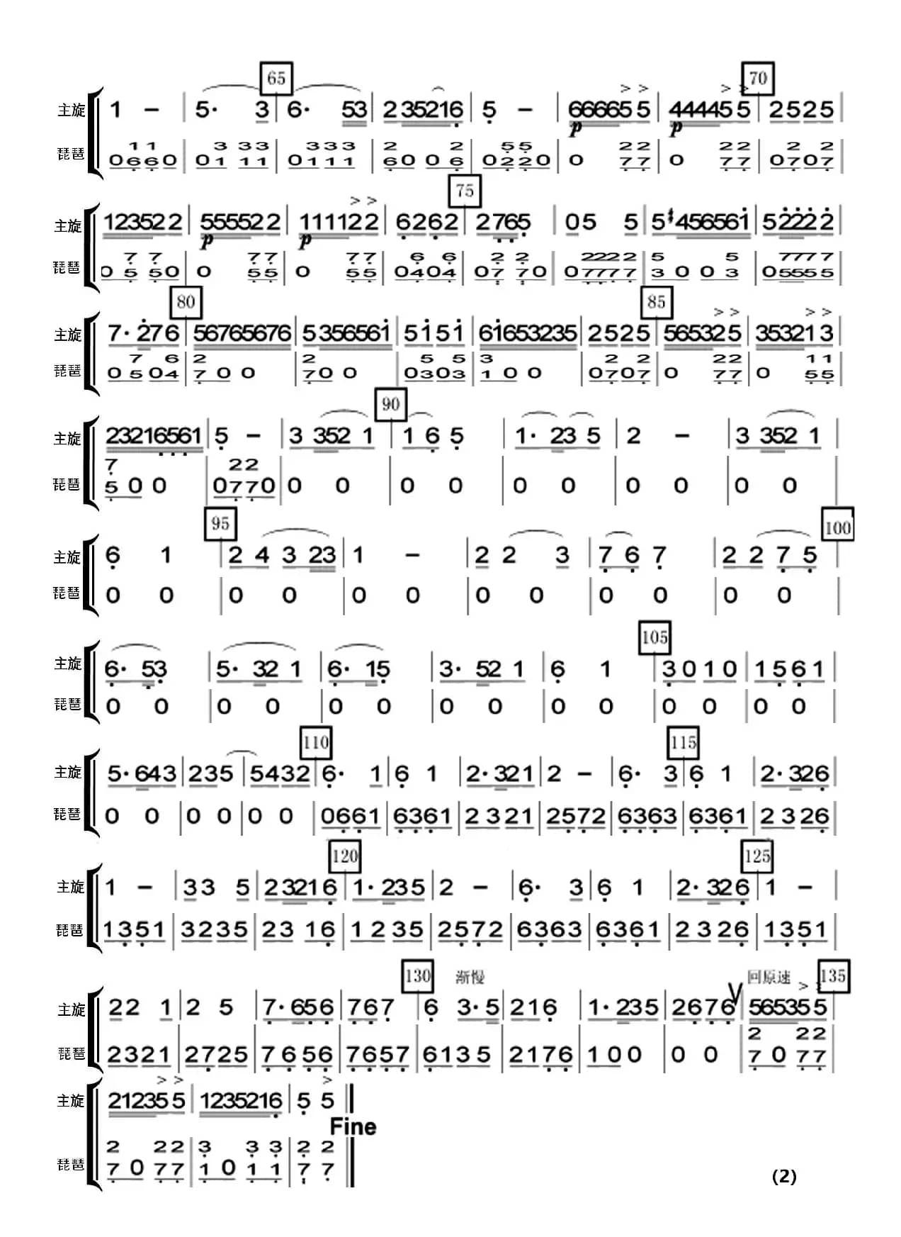 采茶舞曲（民乐合奏）（分谱）