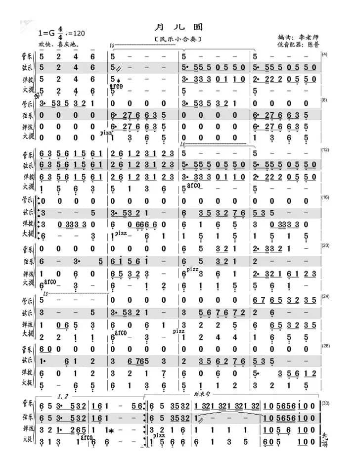 月儿圆（民乐小合奏）