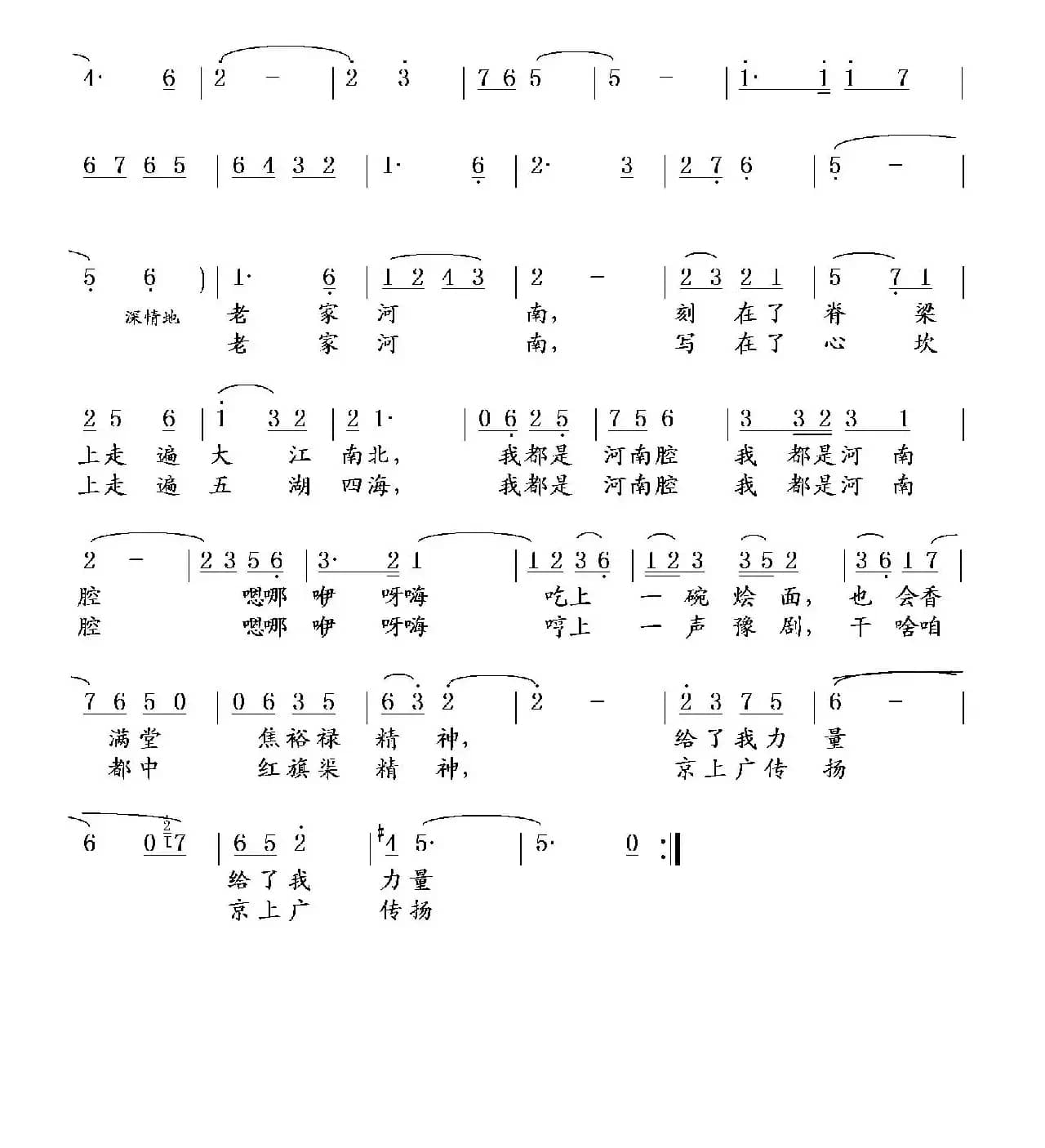 老家河南（聂建新词 周建宪曲）