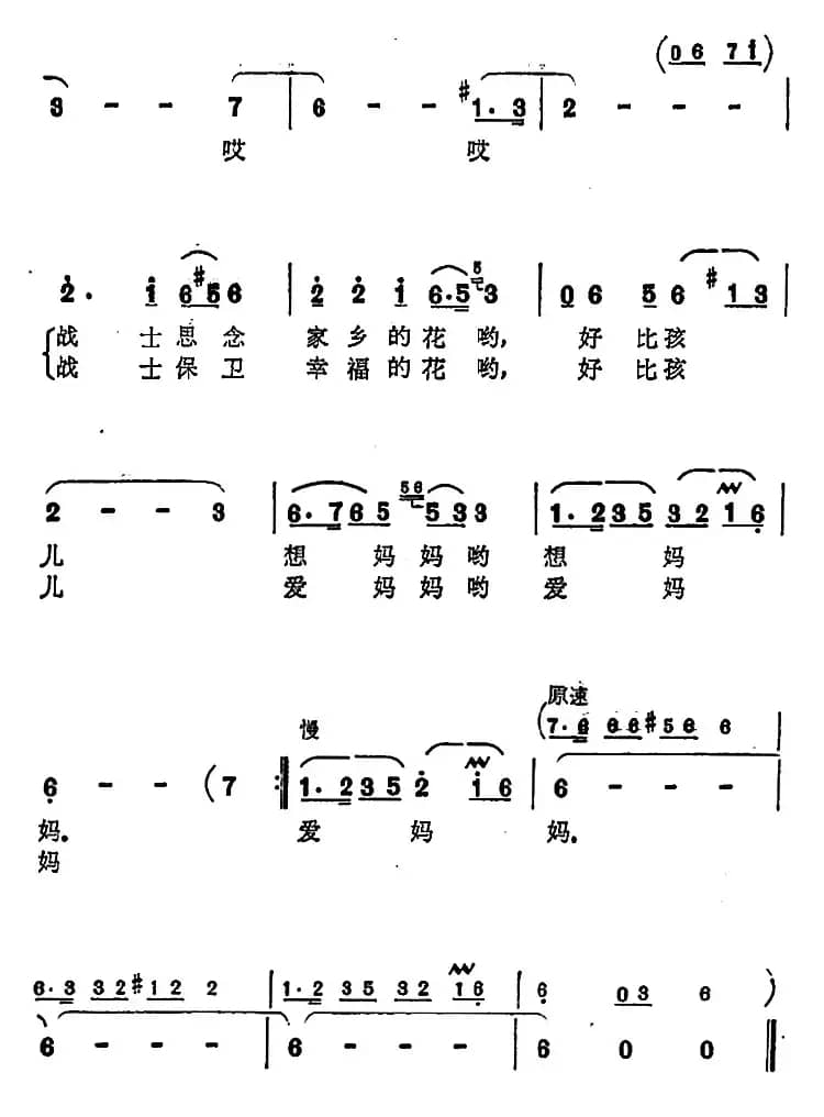 家乡的花（黄持一词 臧东升曲）
