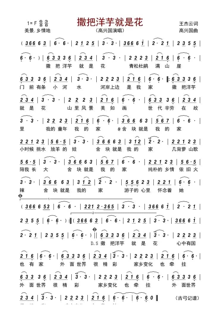 撒把洋芋就是花     