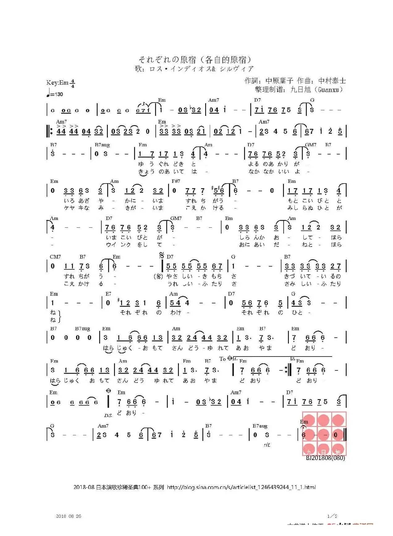 【日】それぞれの原宿（各自的原宿）