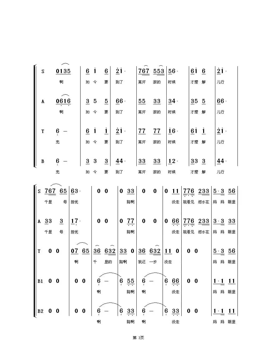 儿行千里（混声合唱）（刘和刚原唱歌曲）
