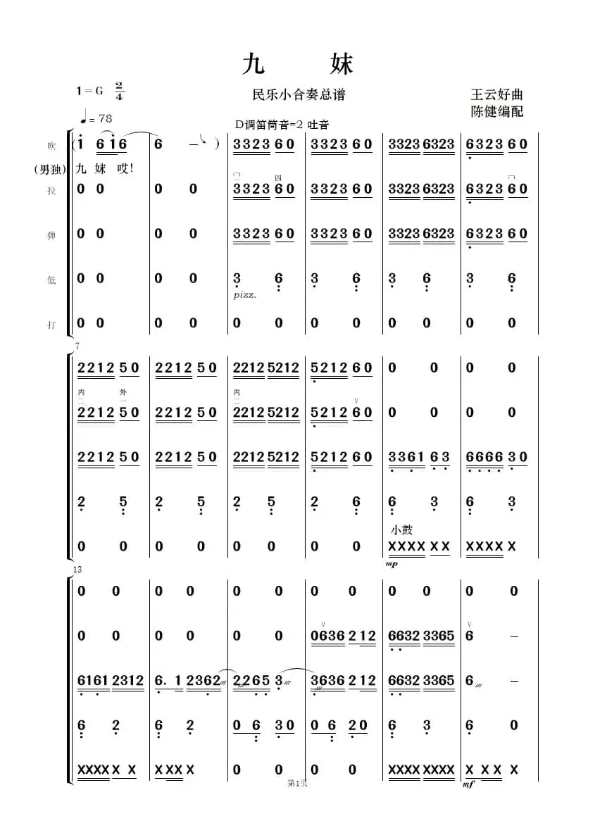 九妹（民乐合奏）