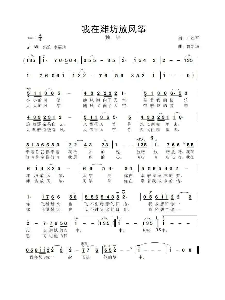 我在潍坊放风筝