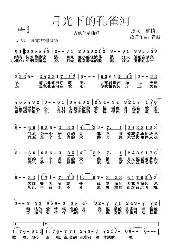 月光下的孔雀河