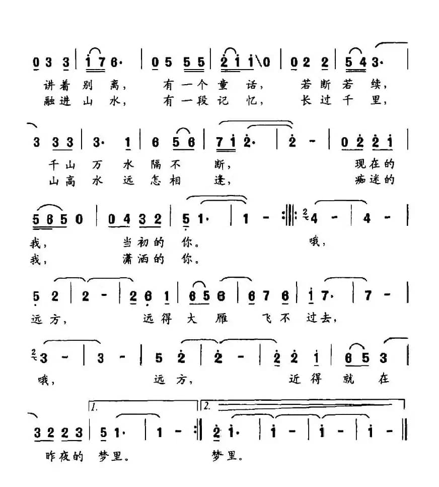 远方有你（陈帆词 罗晓航曲）