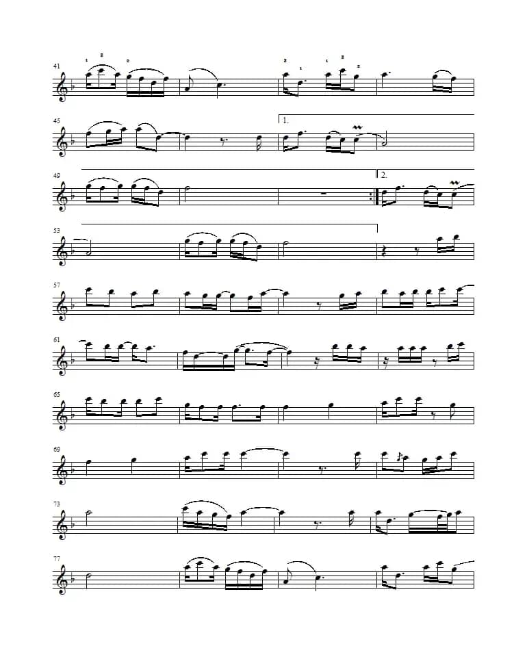 身骑白马（提琴谱）