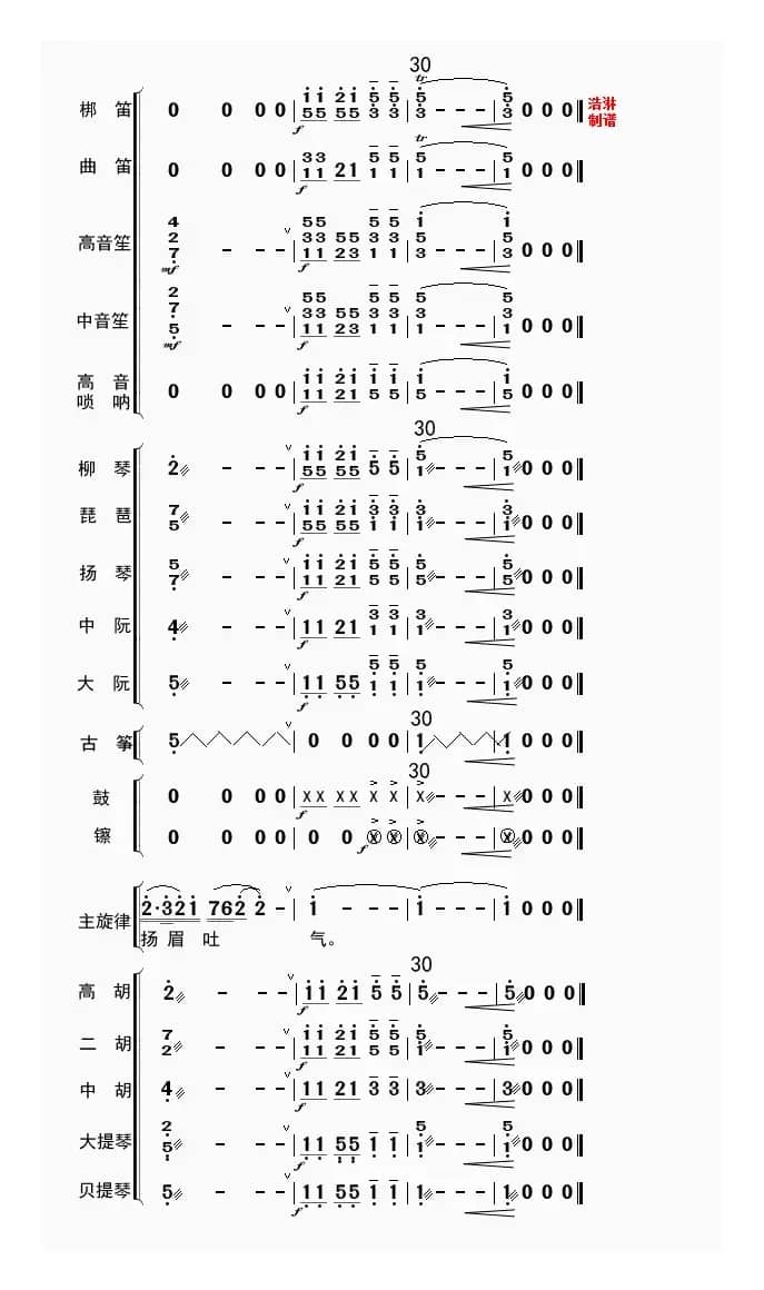 五星红旗（总谱）