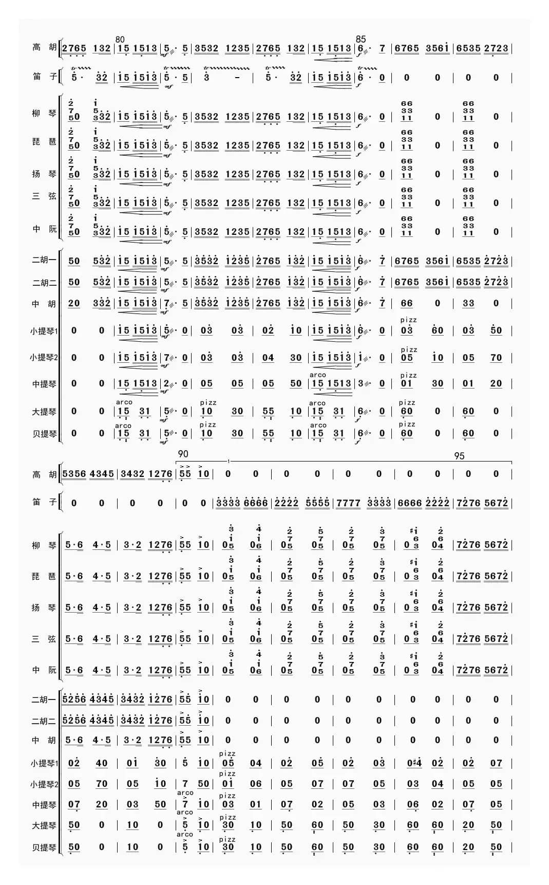 山乡春早（总谱）