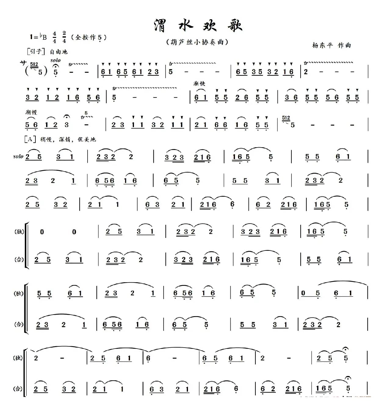 渭水欢歌（葫芦丝小协奏曲）