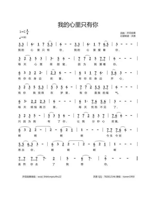 我的心里只有你（张旭）