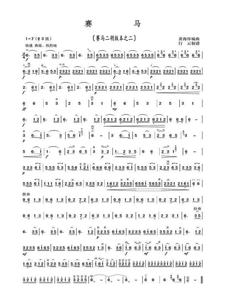 赛马（赛马二胡版本之二）