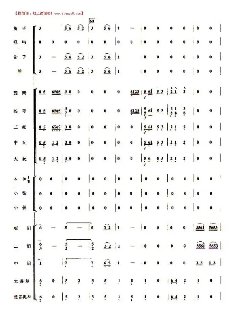 八月桂花遍地开（总谱）