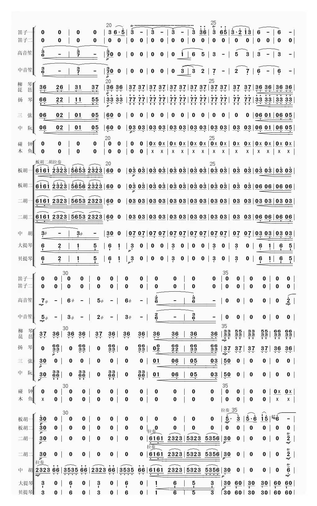 风雪爬犁（总谱）