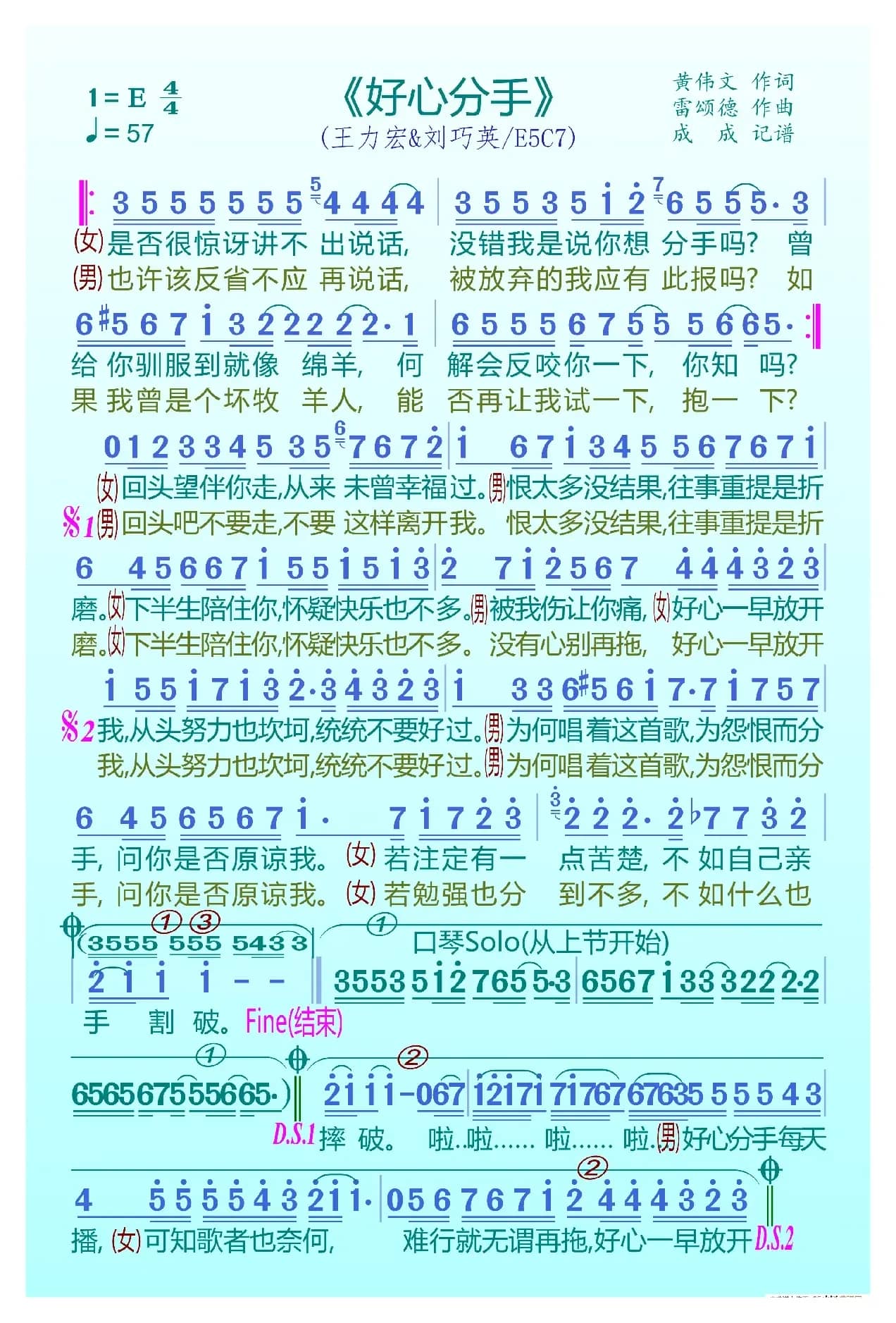 好心分手（王力宏&刘巧英）