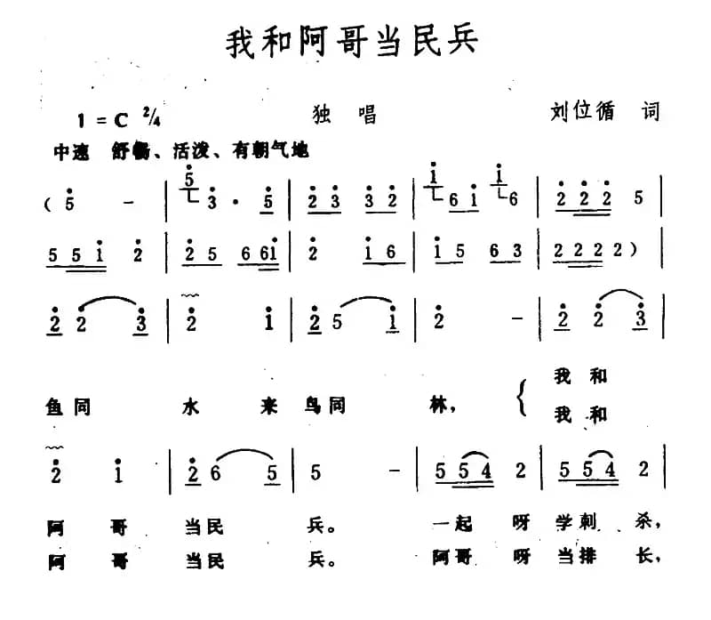 我和阿哥当民兵