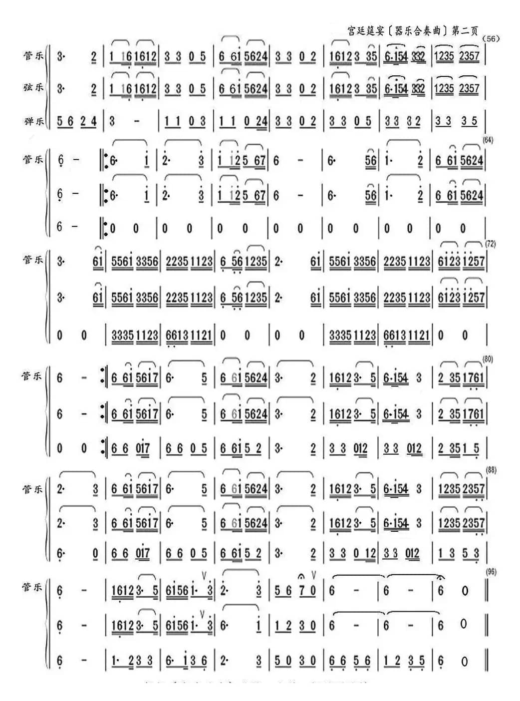 宫廷筵宴（器乐合奏曲）