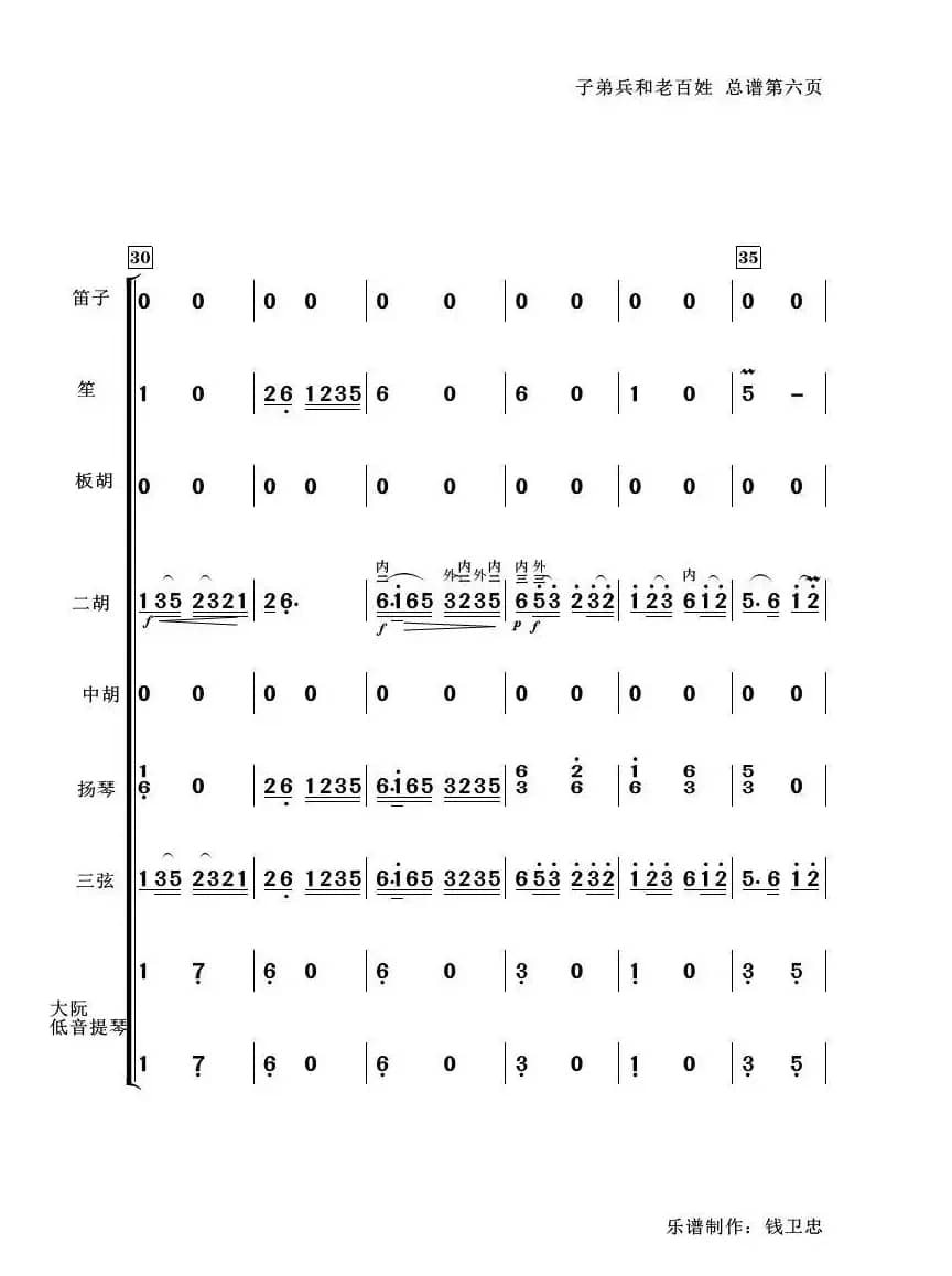 子弟兵和老百姓（器乐小合奏）