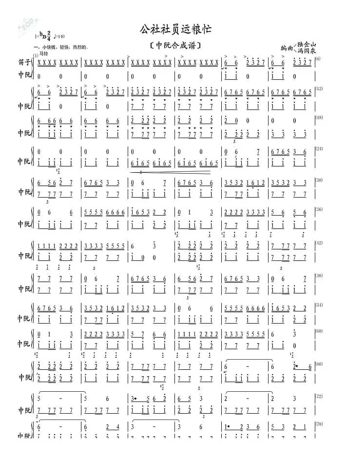公社社员运粮忙（中阮合成谱）