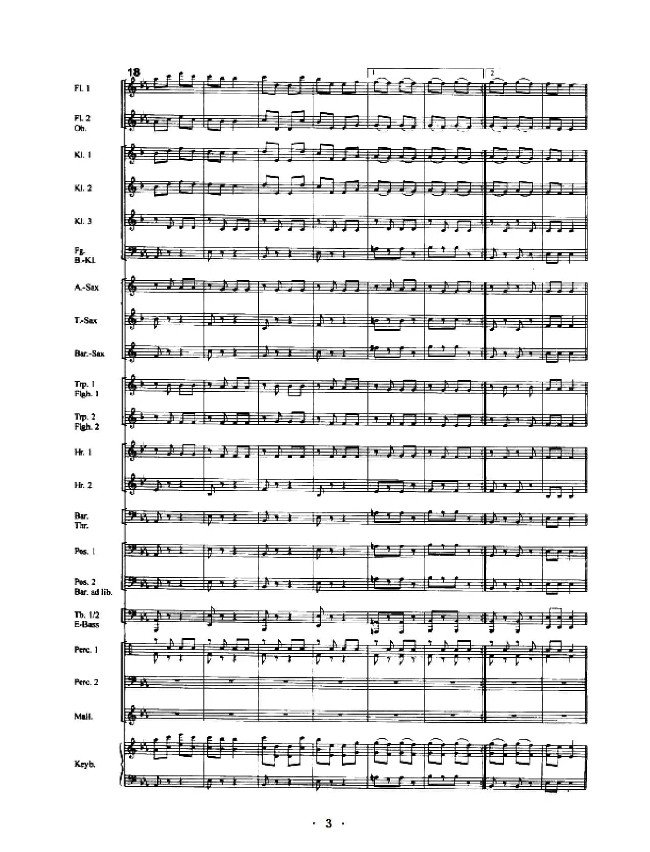 康康舞曲（管乐总谱）