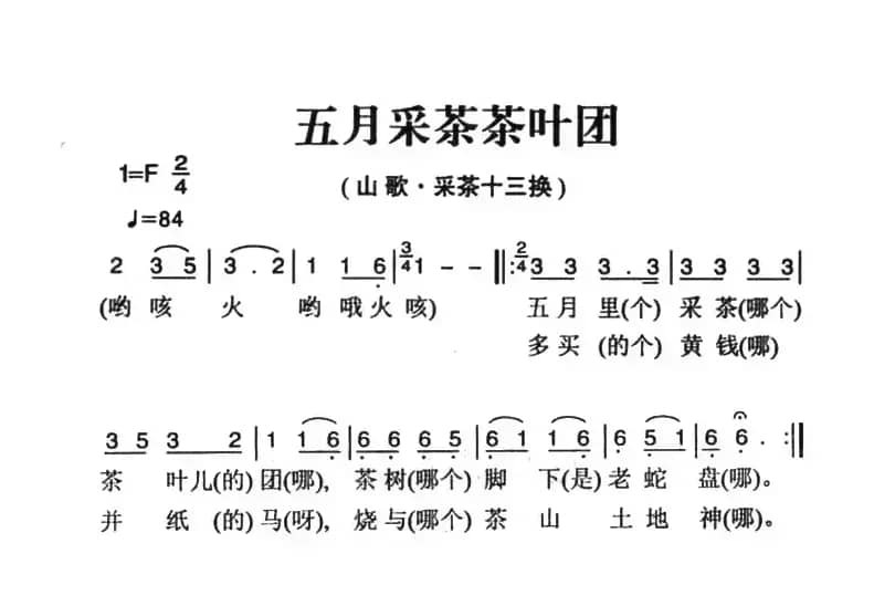 姚继忠民歌选：五月采茶茶叶团