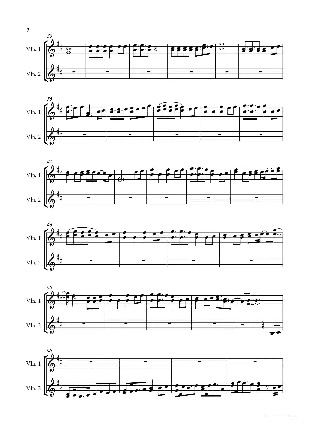 生死江湖（小提琴二重奏）