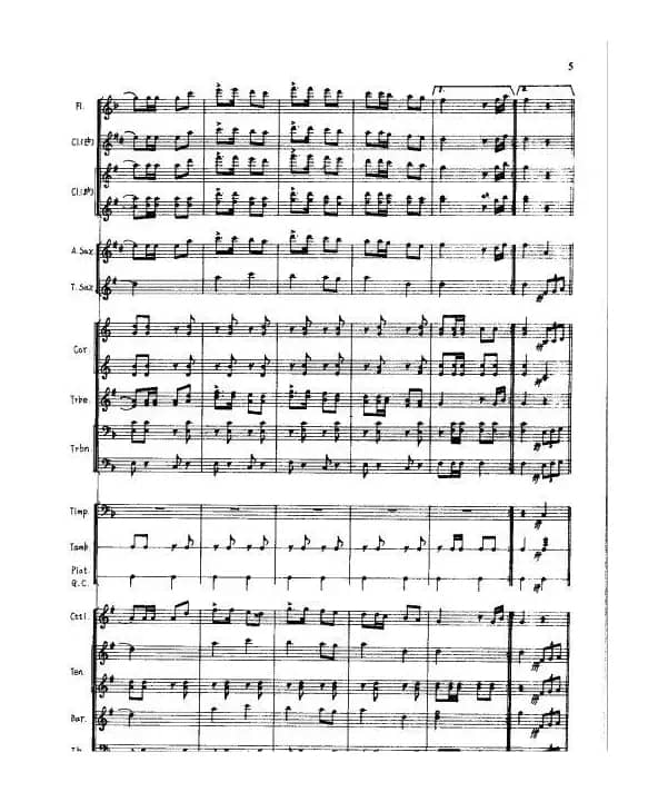 向国防现代化进军（军乐总谱线）01-05