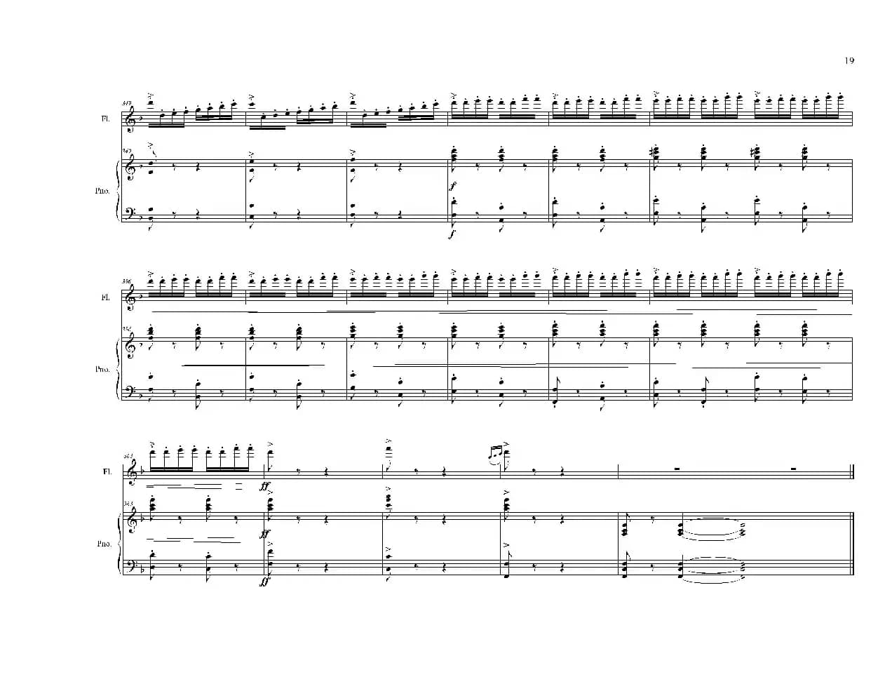 长笛独奏曲《伴你到天明》总谱（周开屏原创）