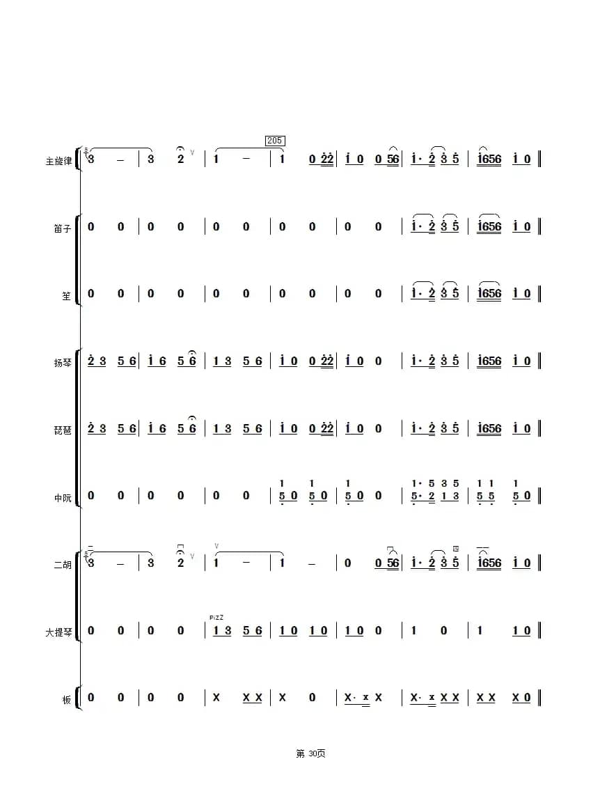 江南小镇（二胡与乐队总谱）