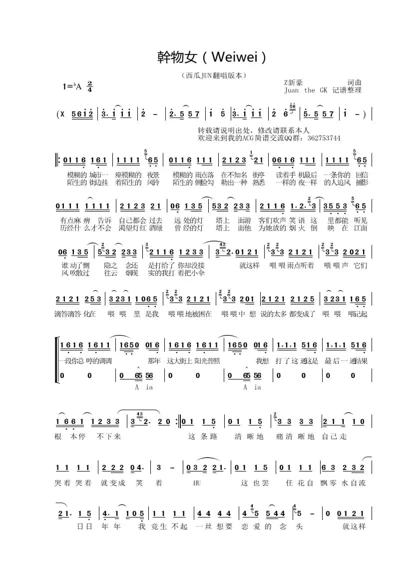 幹物女（Weiwei）