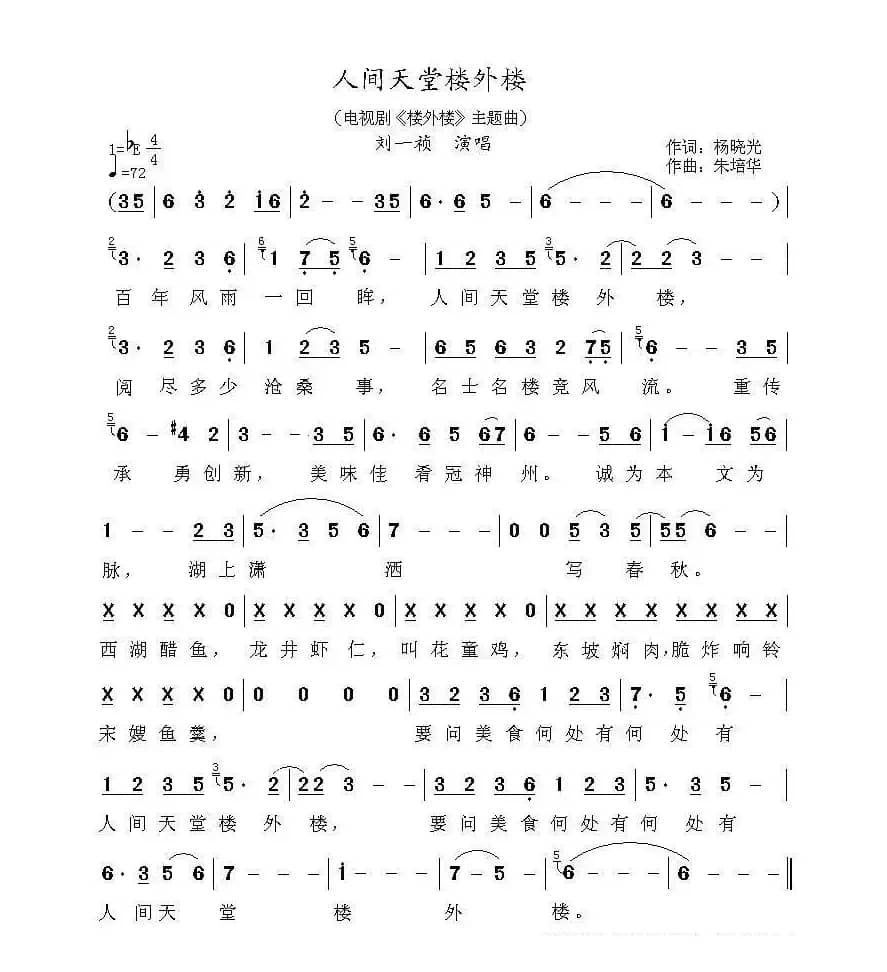 人间天堂楼外楼（(电视剧《楼外楼》主题曲)）