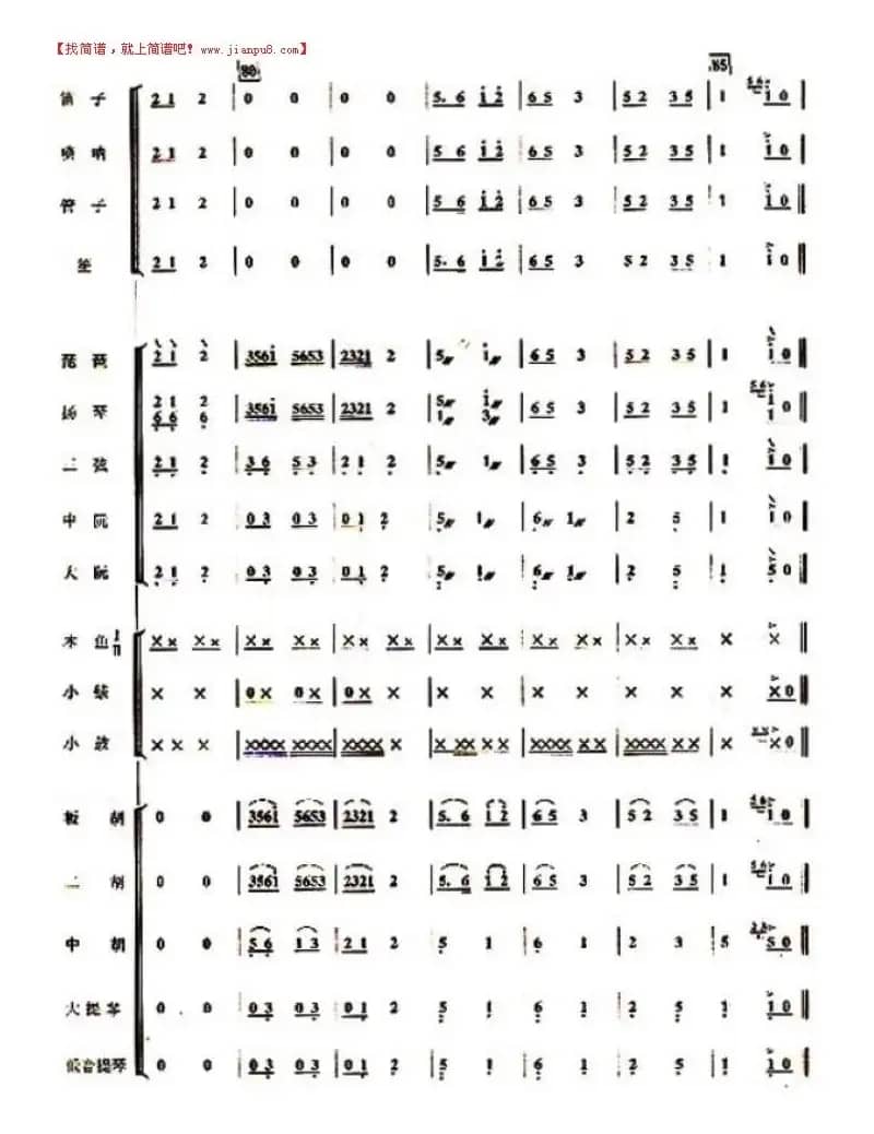 八月桂花遍地开（总谱）