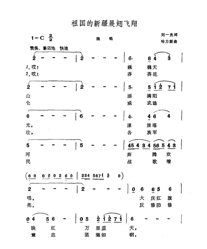 祖国的新疆展翅飞翔