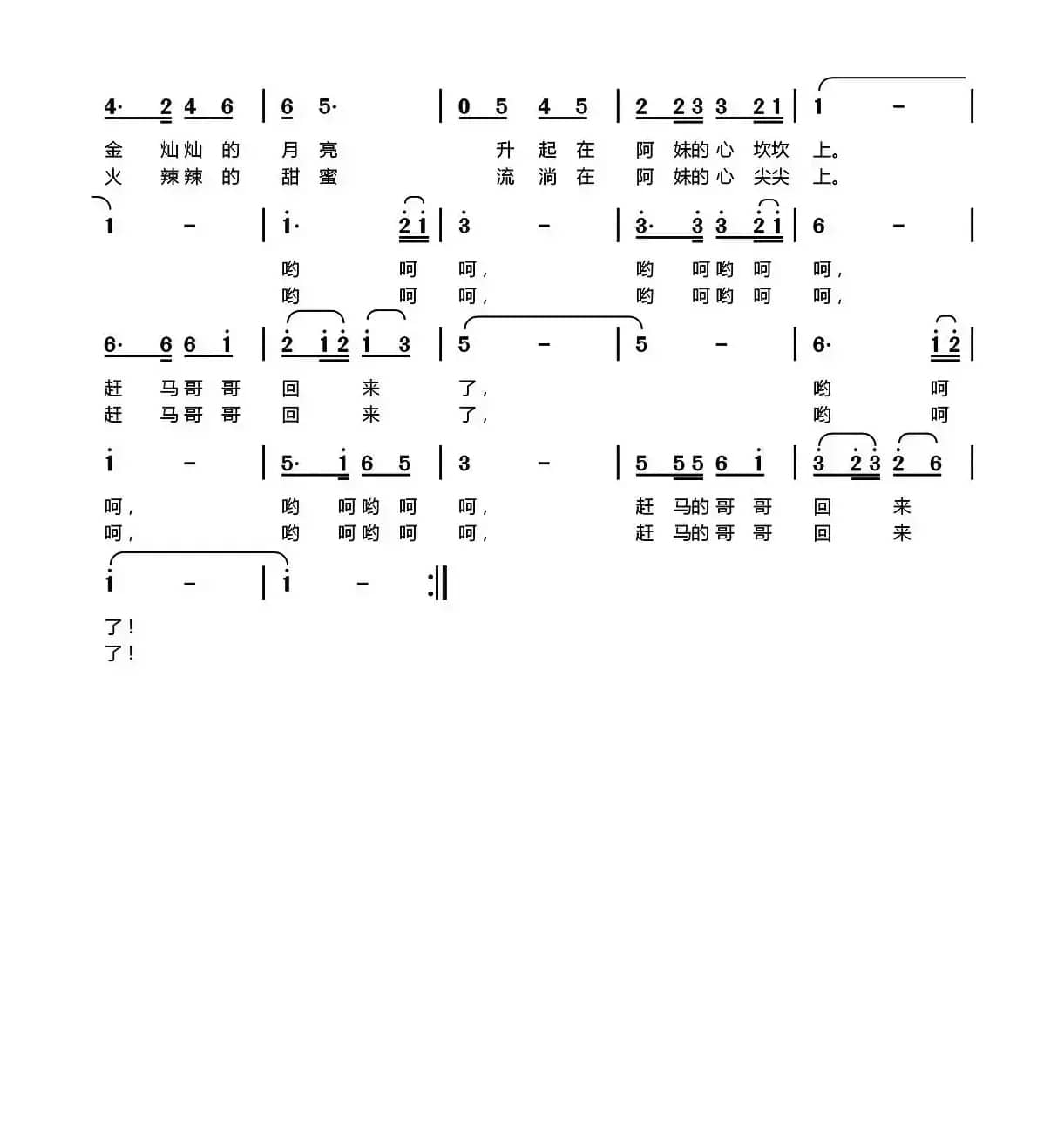 赶马哥哥回来了