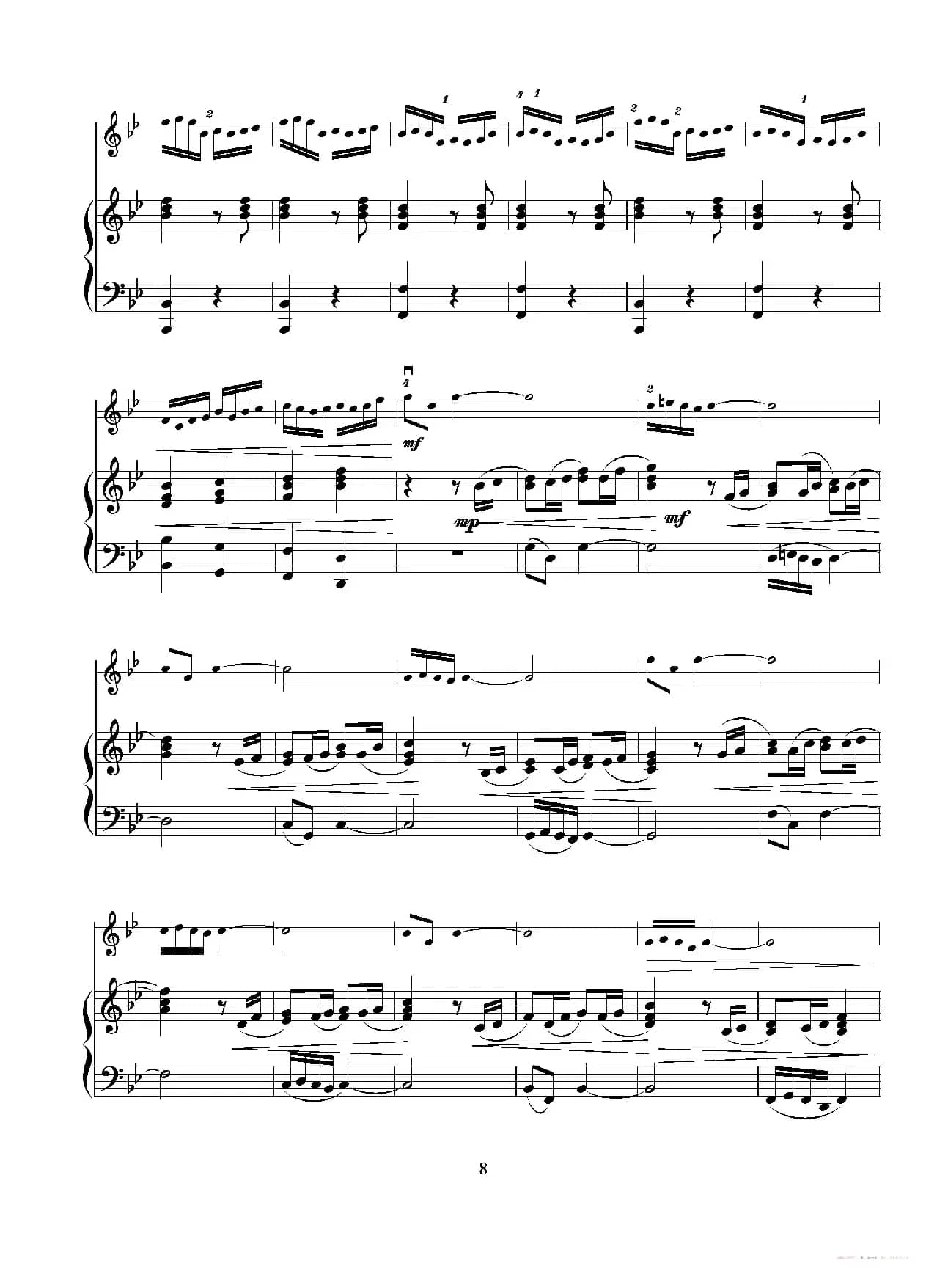 鹭江潮（钢琴伴奏五线谱版）（二胡独奏+钢琴伴奏）