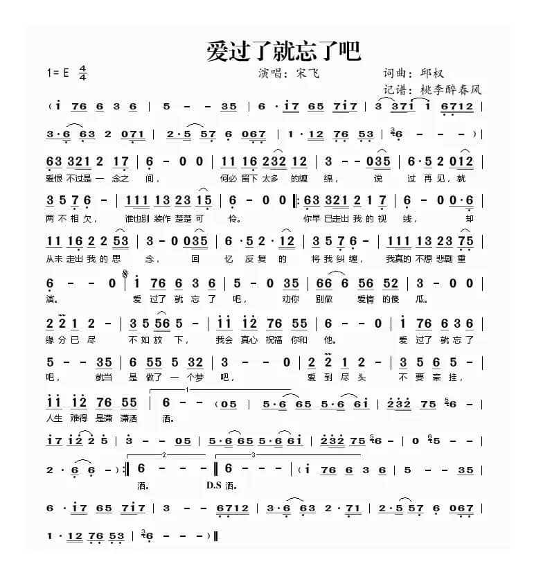 爱过了就忘了吧