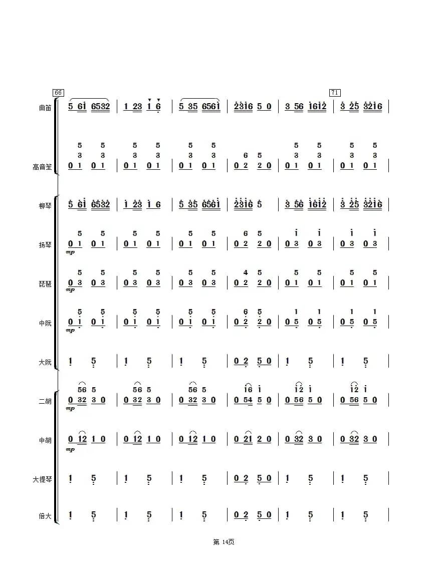 太湖美（民乐合奏总谱）