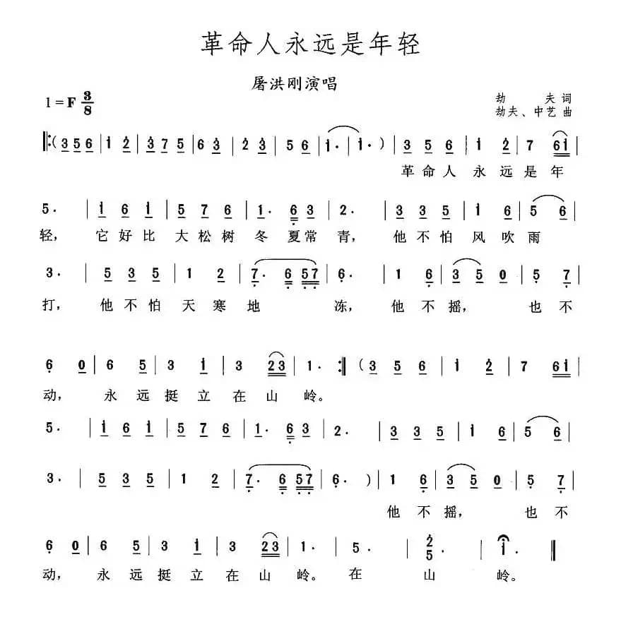 革命人永远是年轻