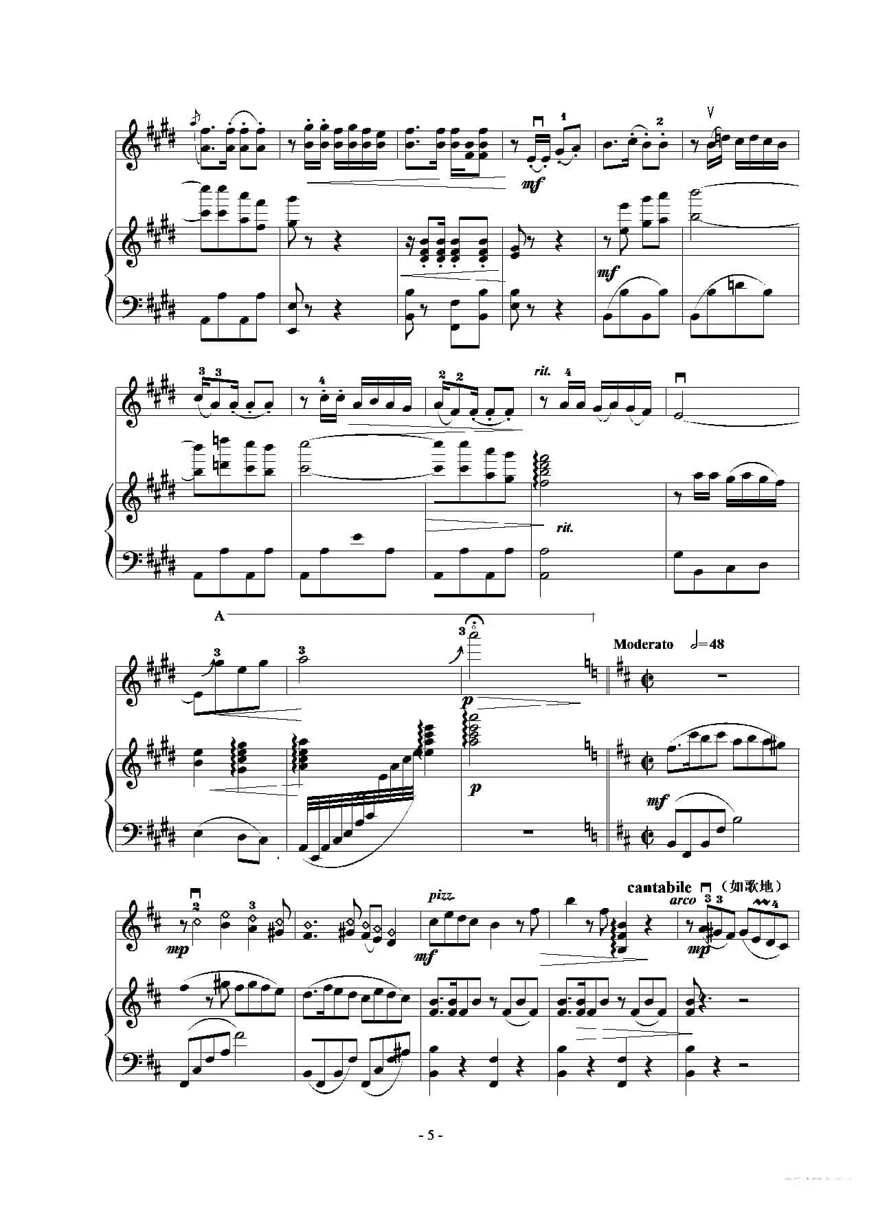 葡萄熟了（小提琴独奏+钢琴伴奏）