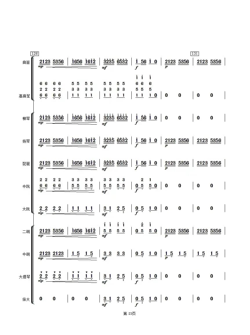 太湖美（民乐合奏总谱）