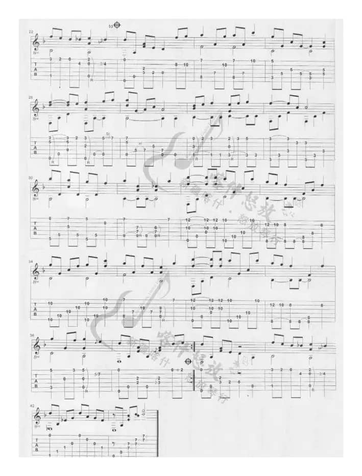 天空之城（真正原版指弹吉他谱）